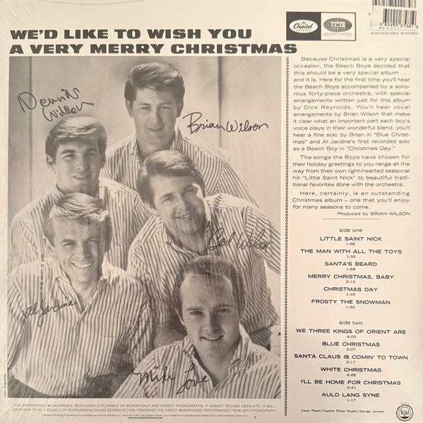 The Beach Boys : The Beach Boys' Christmas Album (LP, Album, Mono, RE, Red)