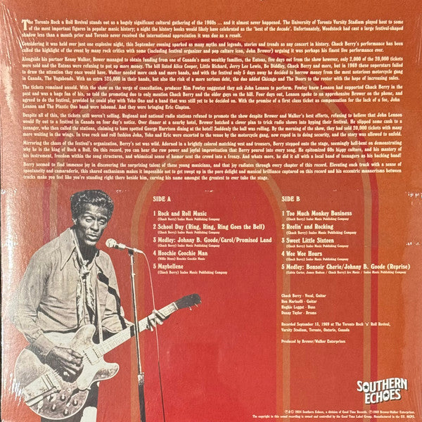 Chuck Berry : Toronto Rock 'N' Roll Revival 1969 (LP, Album, RSD, RE, Sun)