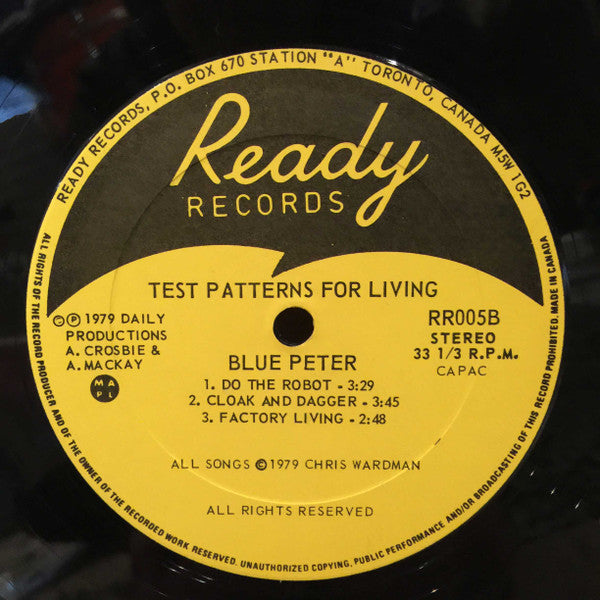 Blue Peter : Test Patterns For Living (LP, Album)