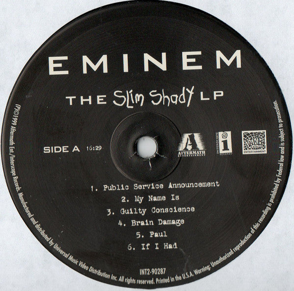 Eminem : The Slim Shady LP (2xLP, Album, Bla)