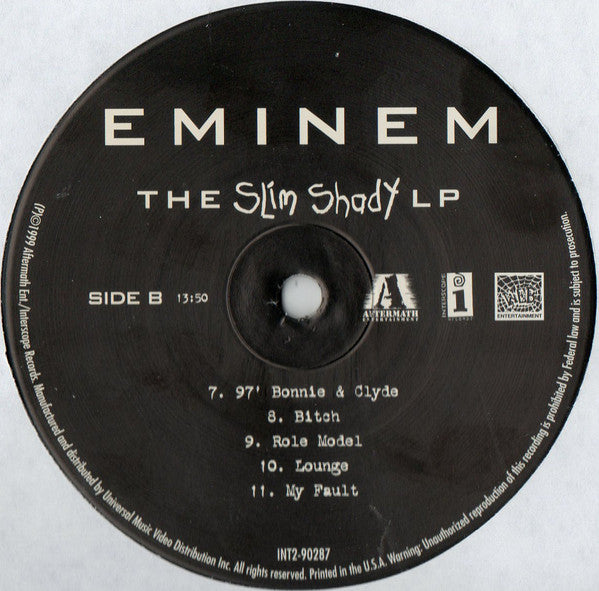 Eminem : The Slim Shady LP (2xLP, Album, Bla)