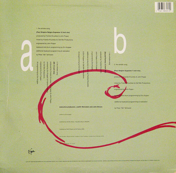 Frankie Knuckles : The Whistle Song (12", Promo)