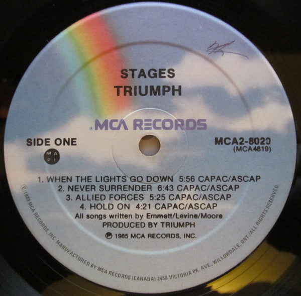 Triumph (2) : Stages (2xLP, Album, Gat)