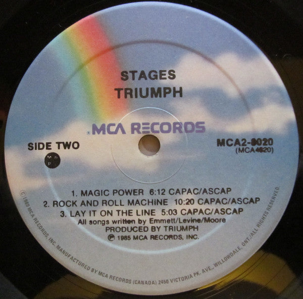 Triumph (2) : Stages (2xLP, Album, Gat)