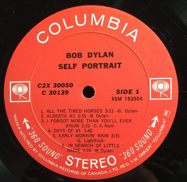 Bob Dylan : Self Portrait (2xLP, Album)