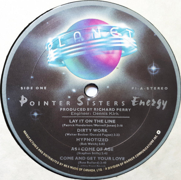 Pointer Sisters : Energy (LP, Album)