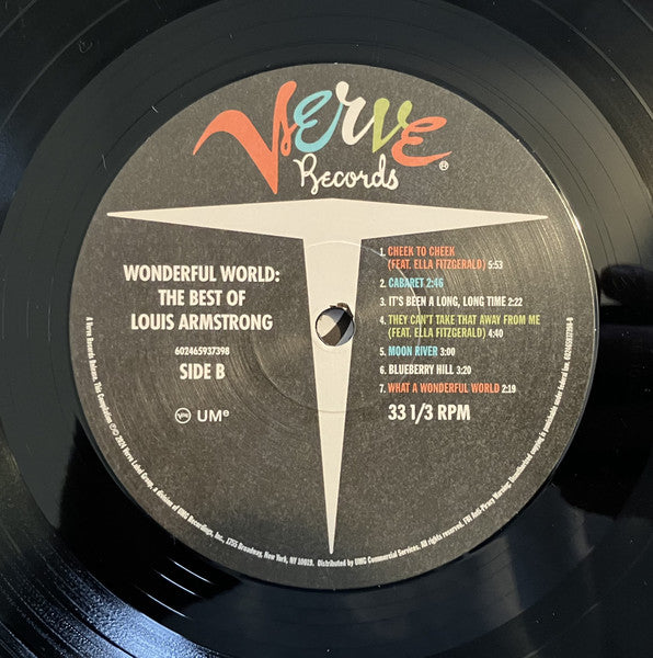 Louis Armstrong : Wonderful World: The Best Of Louis Armstrong (LP, Comp)