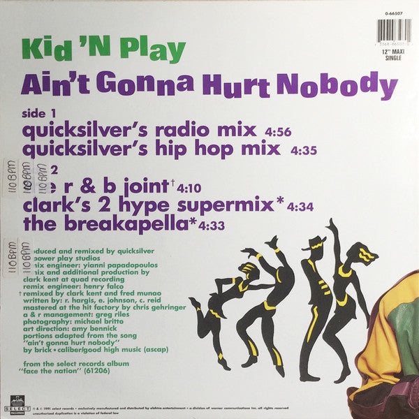 Kid 'N' Play : Ain't Gonna Hurt Nobody (12", Maxi)