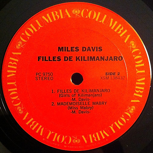 Miles Davis : Filles De Kilimanjaro (LP, Album, RE)