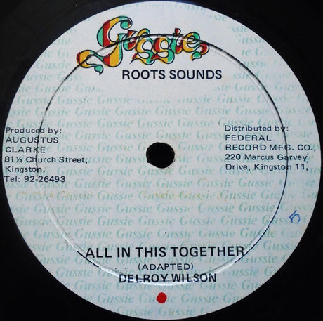 Delroy Wilson : All In This Together / Because I Am Black (12")