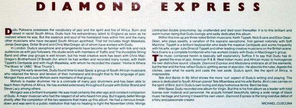 Dudu Pukwana : Diamond Express (LP, Album, Promo)