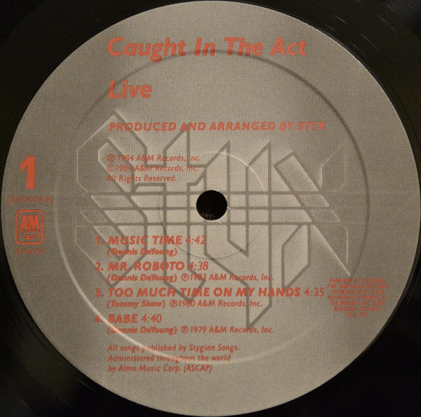 Styx : Caught In The Act Live (2xLP, Album, Gat)