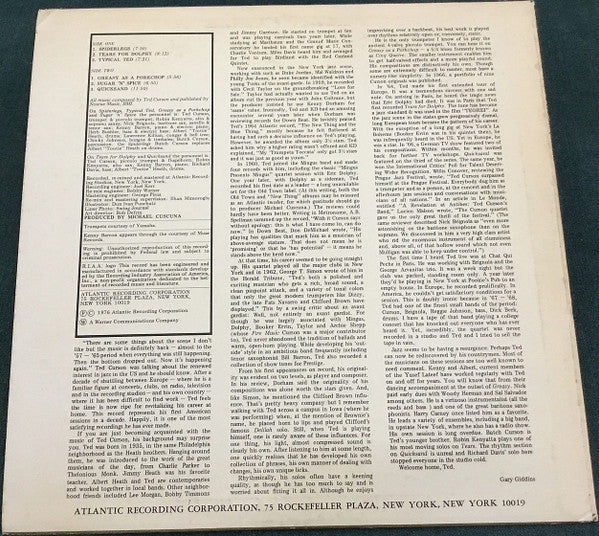 Ted Curson & Company : Quicksand (LP, Album)