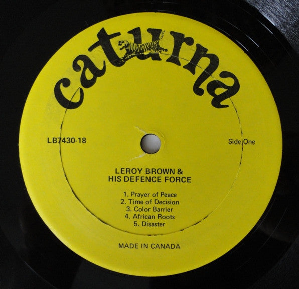 Leroy Brown & His Defence Force : Prayer Of Peace (LP, Album)