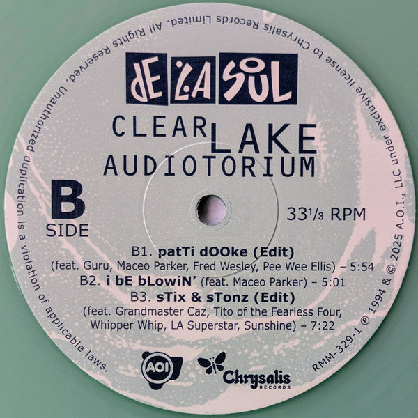 De La Soul : Clear Lake Audiotorium (12", EP, Ltd, RE, RP, Cle)