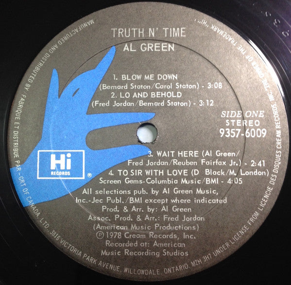 Al Green : Truth N' Time (LP, Album, Gat)