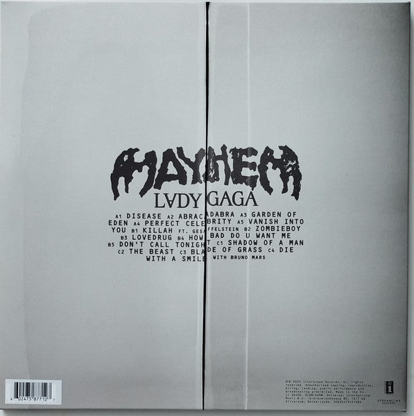 Lady Gaga : Mayhem (LP + LP, S/Sided, Etch + Album, Pin)