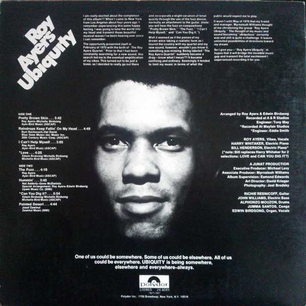 Roy Ayers : Ubiquity (LP, Album, RE)