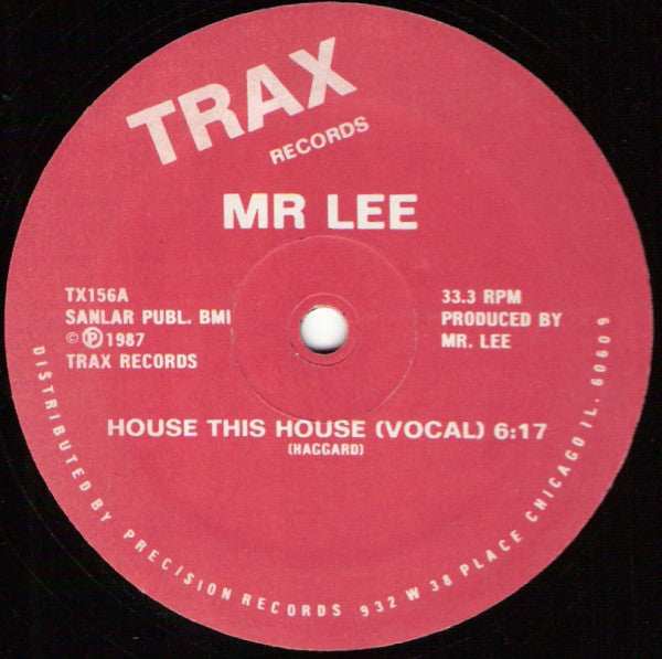 Mr. Lee : House This House (12")