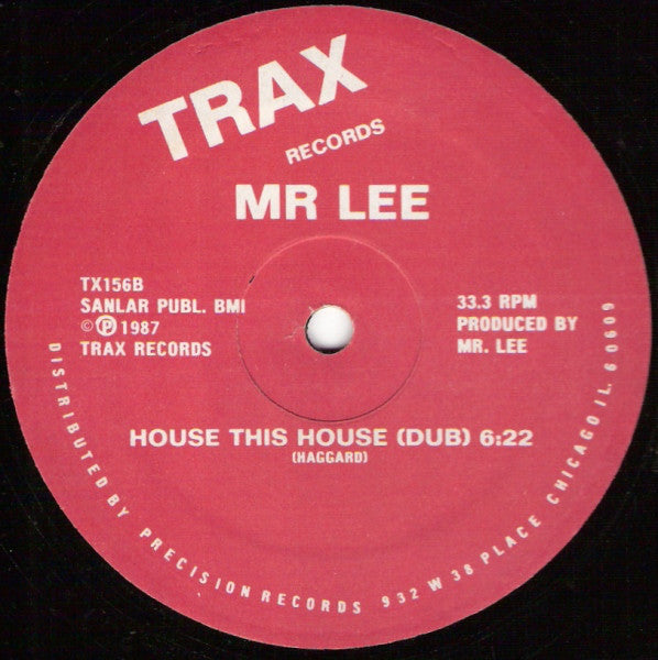 Mr. Lee : House This House (12")