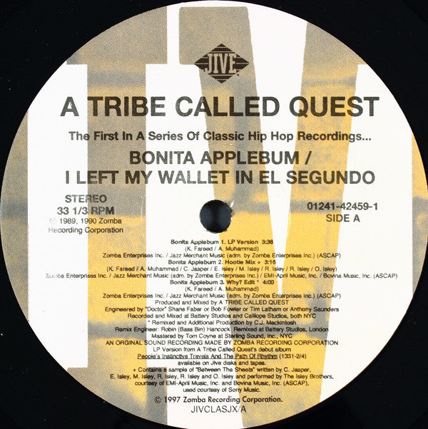 A Tribe Called Quest : Bonita Applebum / I Left My Wallet In El Segundo (12")