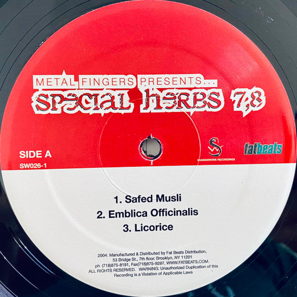 Metal Fingers : Special Herbs Vol. 7 & 8 (2xLP)