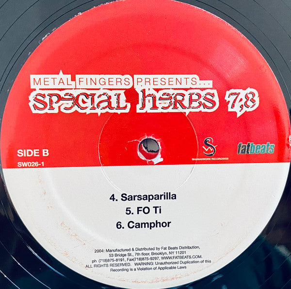 Metal Fingers : Special Herbs Vol. 7 & 8 (2xLP)