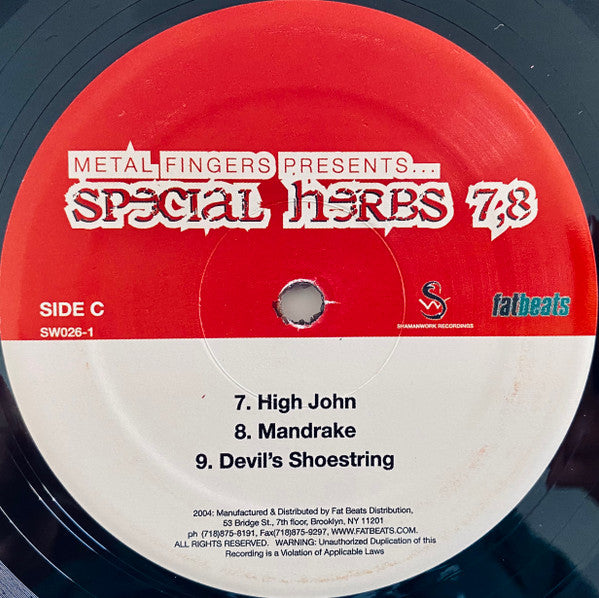 Metal Fingers : Special Herbs Vol. 7 & 8 (2xLP)