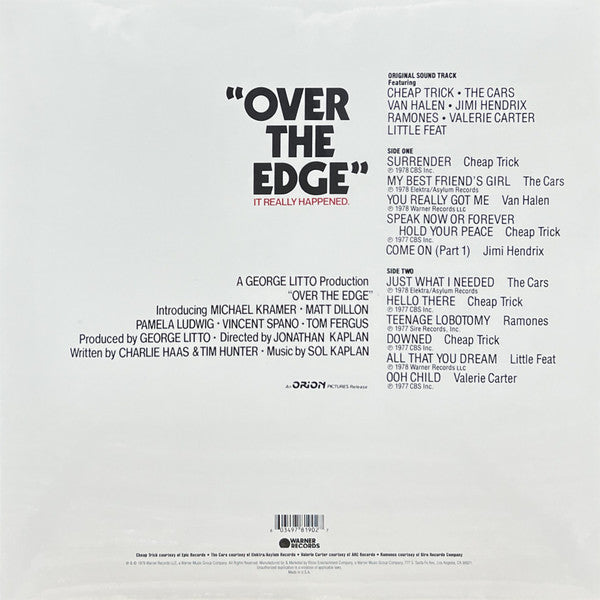 Various : Over The Edge (Original Sound Track) (LP, RSD, Comp, RE, Blu)