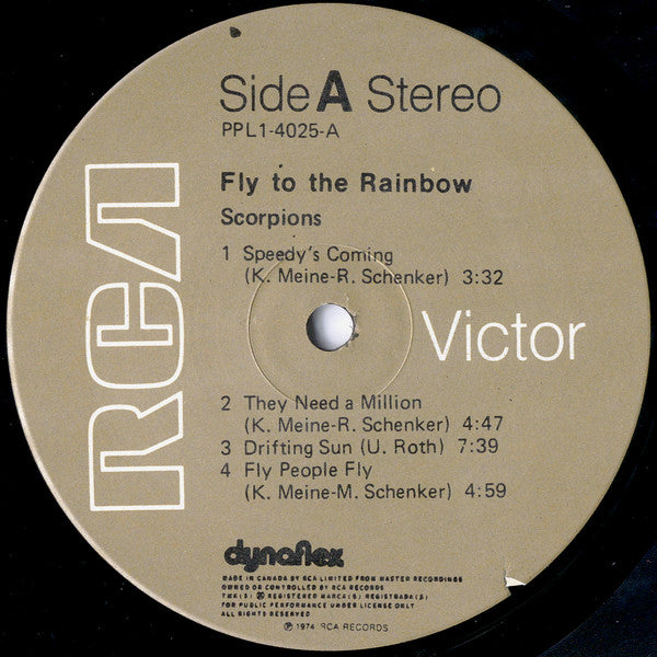 Scorpions : Fly To The Rainbow (LP, Album, RE)