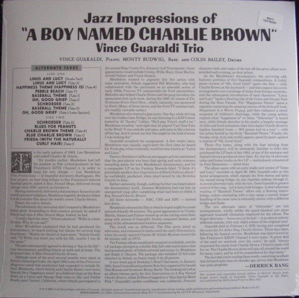 Vince Guaraldi Trio : Jazz Impressions Of "A Boy Named Charlie Brown" (Alternate Takes) (LP, Album, RSD, Ltd, RE, Sky)