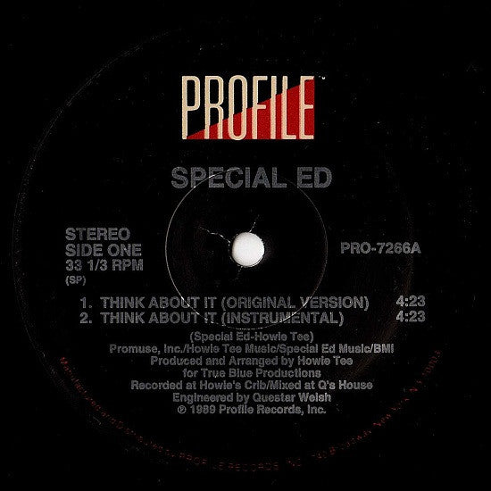 Special Ed : Think About It (12", Single)