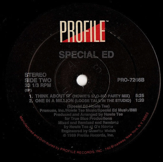Special Ed : Think About It (12", Single)