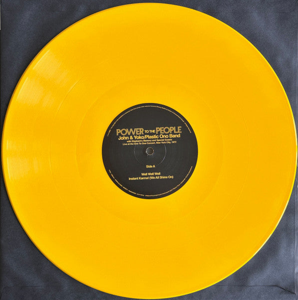 John Lennon & Yoko Ono / The Plastic Ono Band With Elephants Memory : Power To The People (Live At The One-To-One Concert, New York City, 1972) (12", EP, RSD, Ltd, Yel)
