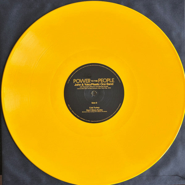 John Lennon & Yoko Ono / The Plastic Ono Band With Elephants Memory : Power To The People (Live At The One-To-One Concert, New York City, 1972) (12", EP, RSD, Ltd, Yel)