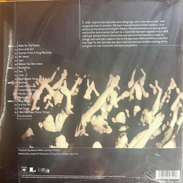 Toad The Wet Sprocket : Welcome Home: Live At The Arlington Theatre, Santa Barbara 1992 (2xLP, Album, RSD, RE)