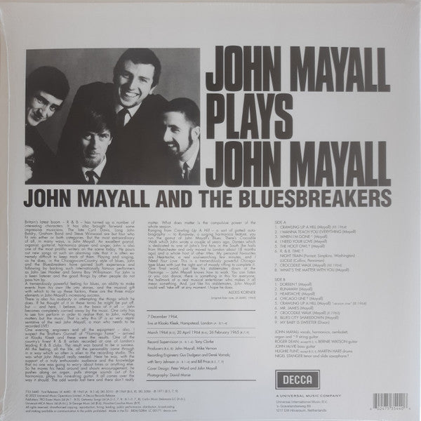 John Mayall : John Mayall Plays John Mayall (Recorded Live At Klooks Kleek!) (LP, Album, RSD, Mono, RE, Mar)