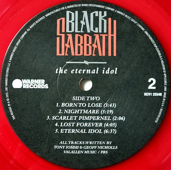 Black Sabbath : The Eternal Idol (LP, Album, RSD, Ltd, RE, RM, Rub)