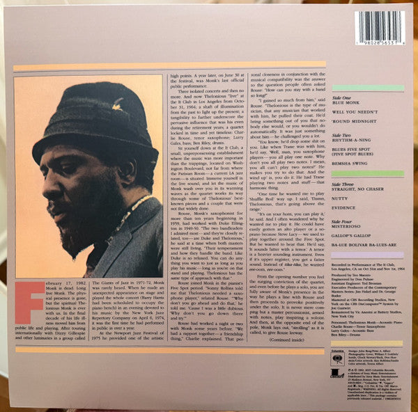 Thelonious Monk : Live At The It Club (LP, RSD, Ltd, RE, RM)