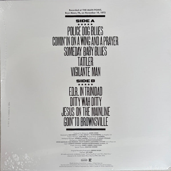 Ry Cooder : Live At The Main Point, 1972 (LP, RSD, Ltd)