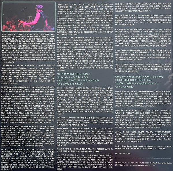 Todd Rundgren : The Arena Tour Live (2xLP, RSD, Ltd, Bla)