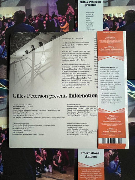 Gilles Peterson : Gilles Peterson Presents International Anthem (2xLP, RSD, Comp, Ltd, Fro)