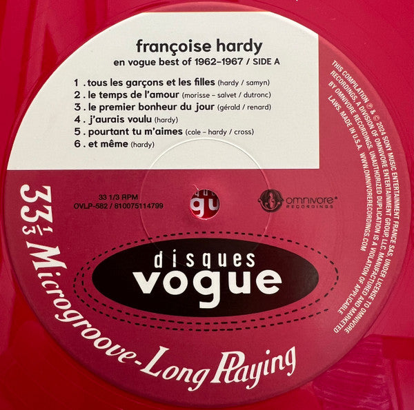 Françoise Hardy : Françoise Hardy En Vogue Best Of 1962-1967 (2xLP, RSD, Comp, Ltd, RM, Red)