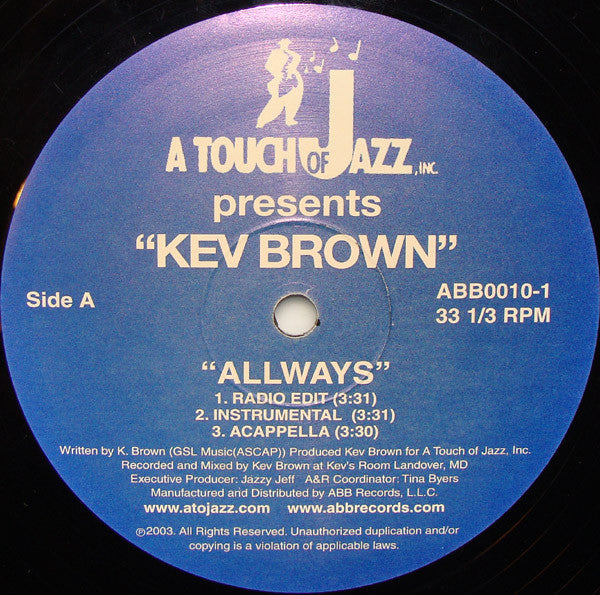 Kev Brown : Allways (12")