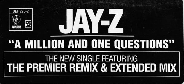 Jay-Z : A Million And One Questions (12", Single, Promo)
