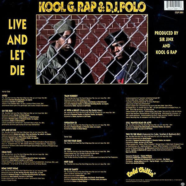 Kool G Rap & D.J. Polo : Live And Let Die (LP, Album)