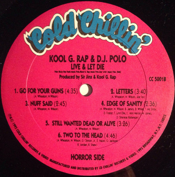 Kool G Rap & D.J. Polo : Live And Let Die (LP, Album)