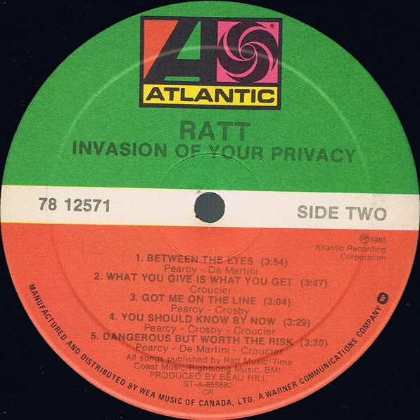 Ratt : Invasion Of Your Privacy (LP, Album)