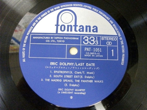 Eric Dolphy : Last Date (LP, Album, Ltd, RE)
