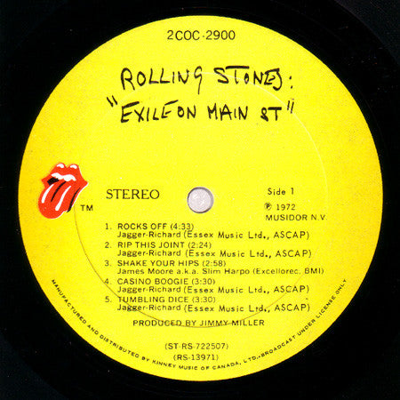 The Rolling Stones : Exile On Main St. (2xLP, Album, Gat)